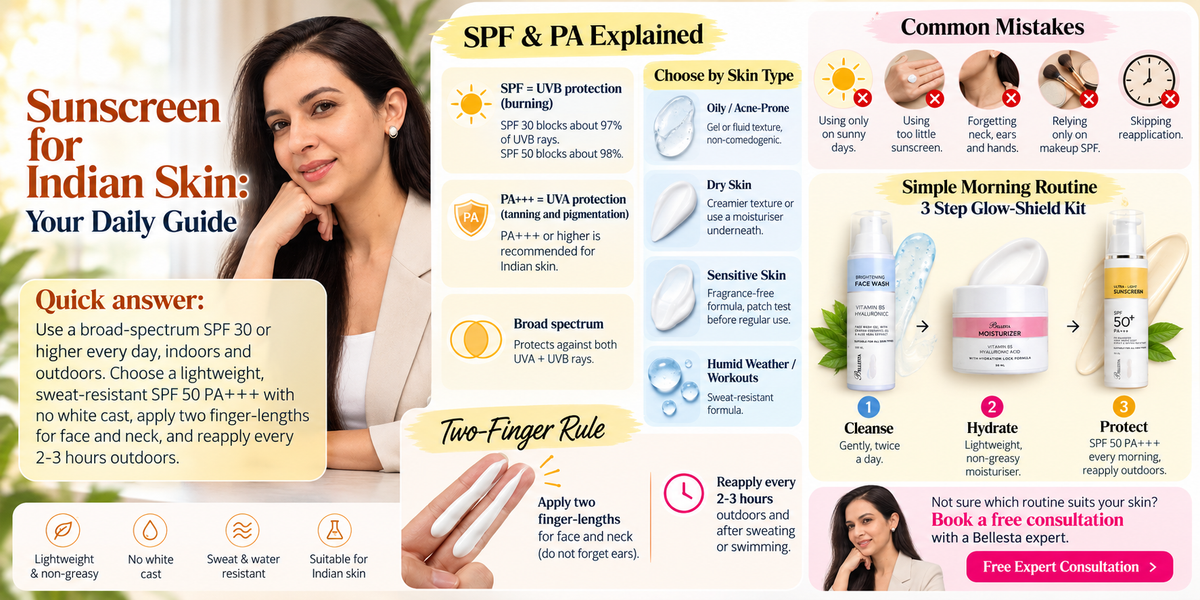 Best Sunscreen for Indian Skin: SPF, PA+++ and How to Apply It