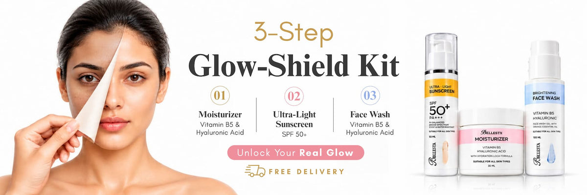 3-Step Glow shield Kit clean, moisturize and protect