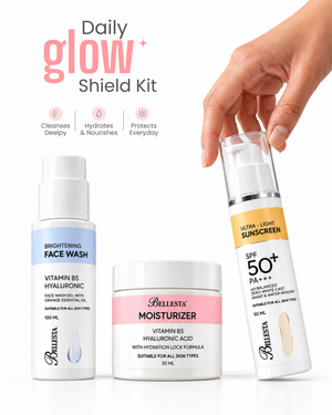 3 Step Glow-Shield Kit | Clear Tan, Control Acne & Get Brighter Skin