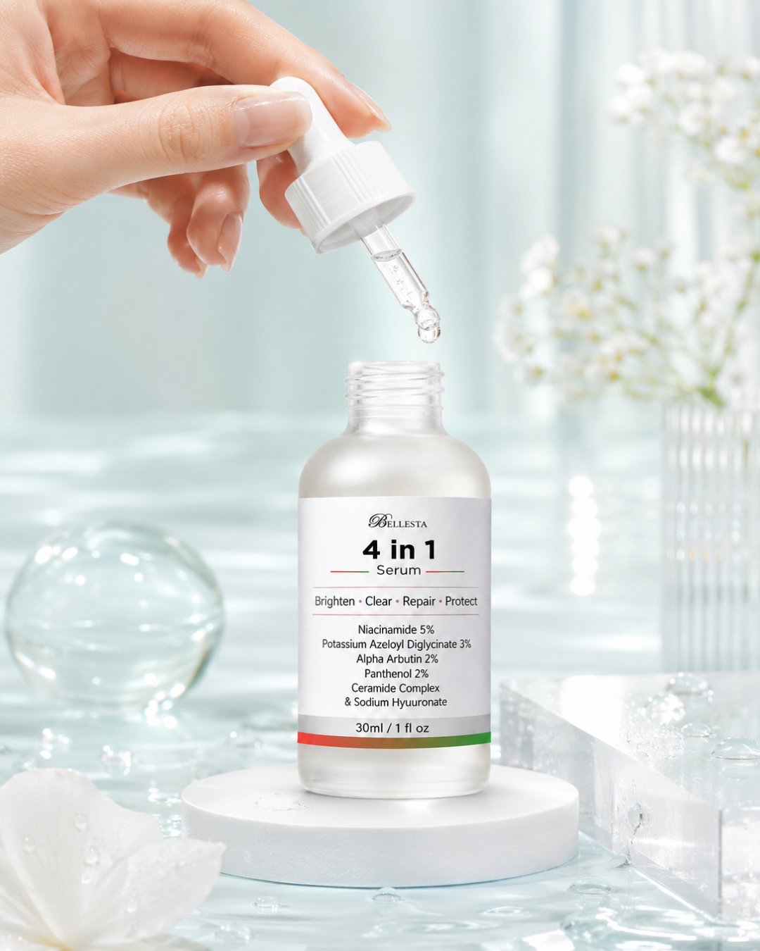 Radiance Restore Serum (4 IN 1) with Niacinamide, Potassium Azeloyl Diglycinate & Alpha-Arbutin