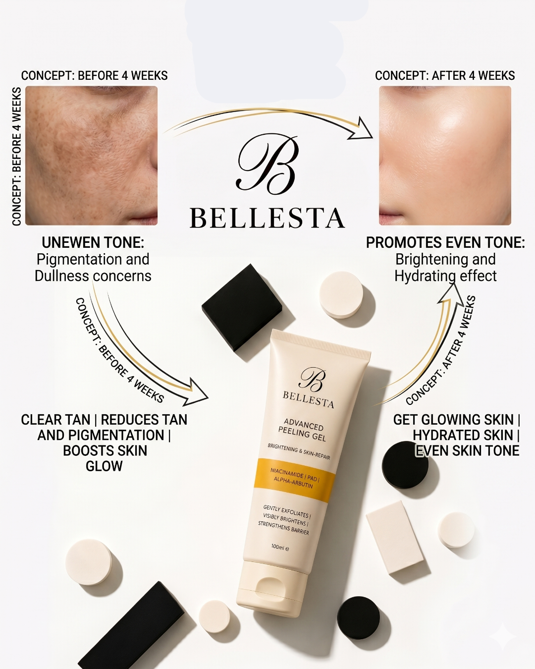 Bellesta De-Tan & Radiance Restore Peeling Gel