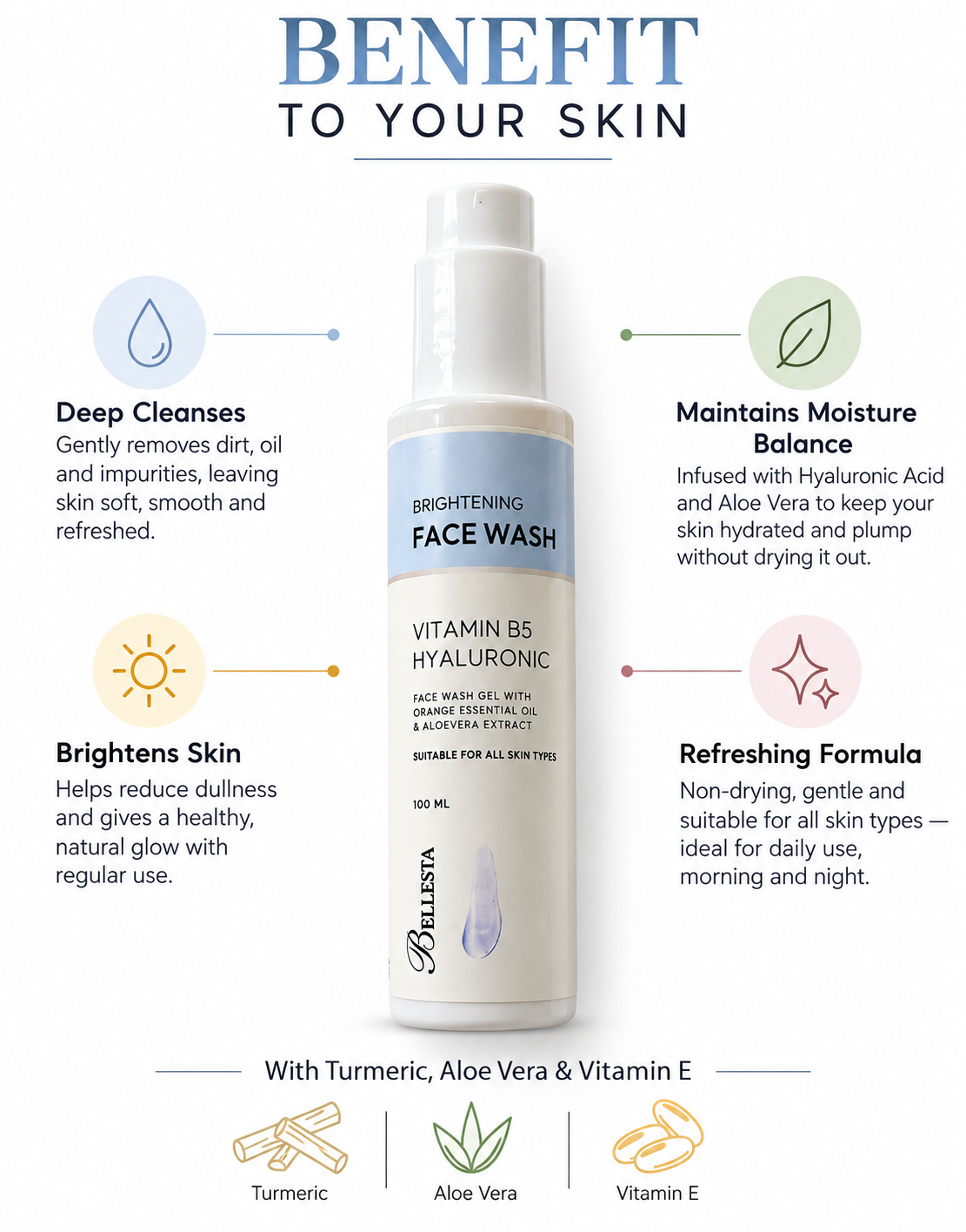 Bellestacare Facewash for Brighter & Clear Skin