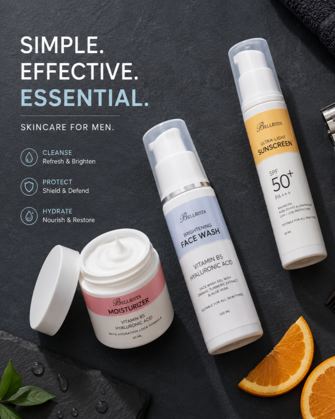 3 Step Glow-Shield Kit | Clear Tan, Control Acne & Get Brighter Skin